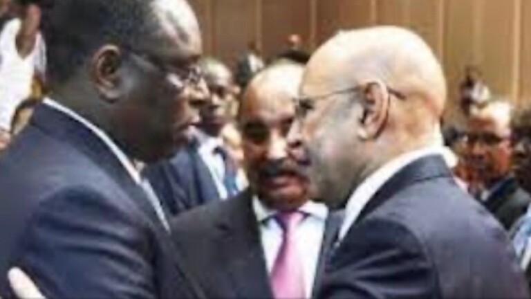 Les prÃ©sidents Mohamed Ould Cheikh El Ghazouani et Macky Sall