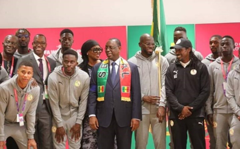 La sÃ©lection sÃ©nÃ©galaise de football et le prÃ©sident Macky Sall