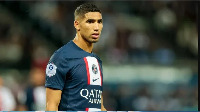 Le latÃ©ral droit du PSG, Achraf Hakimi