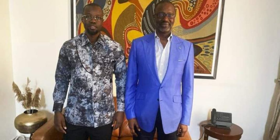 Ousmane Sonko, Premier ministre sÃ©nÃ©galais et Tidjane Thiam, PrÃ©sident du PDCI-RDA Ã  Dakar